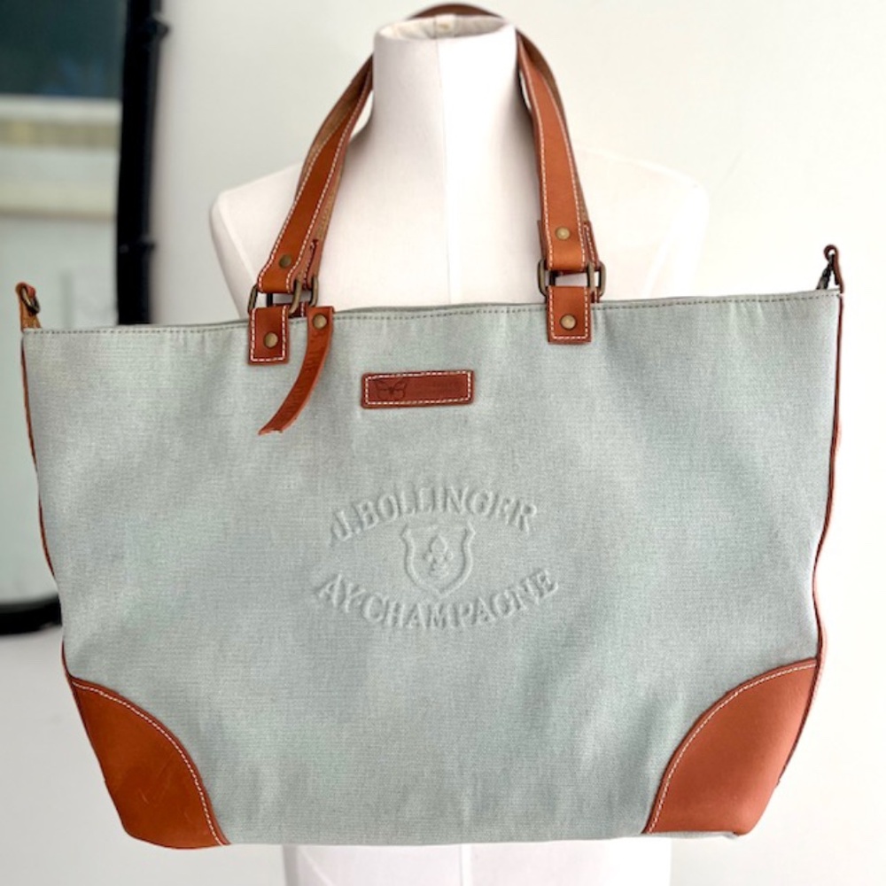 Le Papillon " Be The Change" Large Grey Canvas Tote